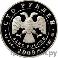 100 рублей 2009 года ММД Серебро