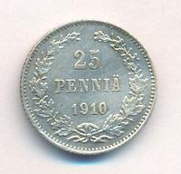 25 пенни 1910 года L Для Финляндии