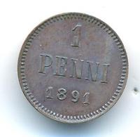 1 пенни 1891 года  Для Финляндии