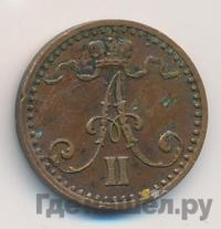 1 пенни 1865 года  Для Финляндии