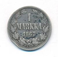 1 марка 1867 года S Для Финляндии