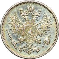 50 пенни 1907 года L Для Финляндии