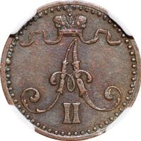 1 пенни 1865 года  Для Финляндии