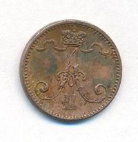 1 пенни 1876 года  Для Финляндии