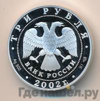 3 рубля 2002 года СПМД