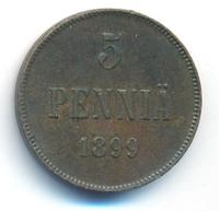 5 пенни 1899 года  Для Финляндии