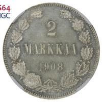 2 марки 1908 года L Для Финляндии