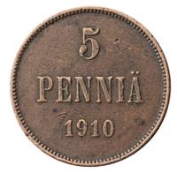 5 пенни 1910 года  Для Финляндии