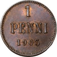 1 пенни 1903 года  Для Финляндии