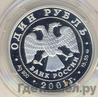 1 рубль 2001 года СПМД