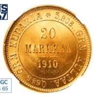 20 марок 1910 года L Для Финляндии