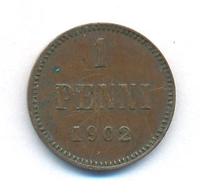 1 пенни 1902 года  Для Финляндии