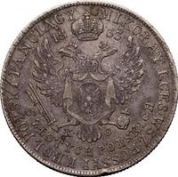 5 злотых 1833 года KG Для Польши