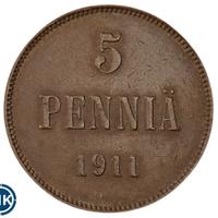 5 пенни 1911 года  Для Финляндии