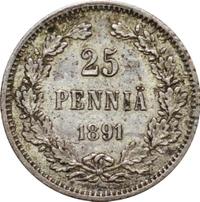 25 пенни 1891 года L Для Финляндии