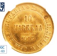 10 марок 1913 года S Для Финляндии