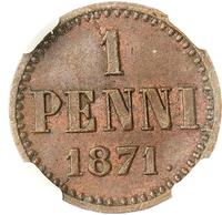 1 пенни 1871 года  Для Финляндии