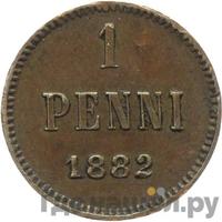 1 пенни 1882 года  Для Финляндии