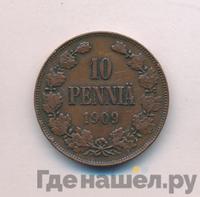 10 пенни 1909 года  Для Финляндии
