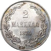 2 марки 1874 года S Для Финляндии