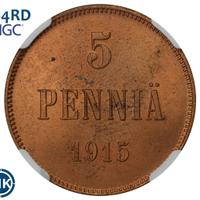 5 пенни 1915 года  Для Финляндии