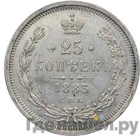 25 копеек 1883 года
