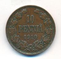10 пенни 1910 года  Для Финляндии