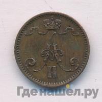 1 пенни 1872 года  Для Финляндии