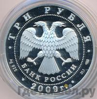 3 рубля 2009 года СПМД