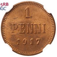 1 пенни 1917 года  Для Финляндии