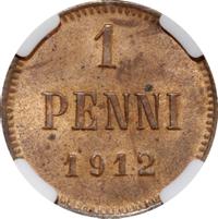1 пенни 1912 года  Для Финляндии