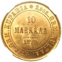 10 марок 1878 года S Для Финляндии