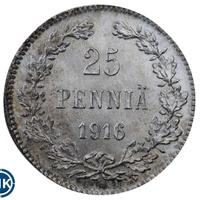 25 пенни 1916 года S Для Финляндии