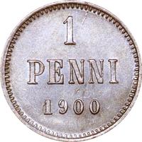 1 пенни 1900 года  Для Финляндии