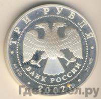3 рубля 2002 года СПМД