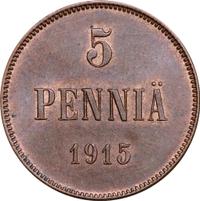 5 пенни 1915 года  Для Финляндии