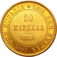 20 марок 1904 года L Для Финляндии
