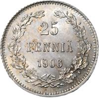25 пенни 1906 года L Для Финляндии