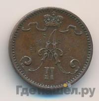1 пенни 1874 года  Для Финляндии