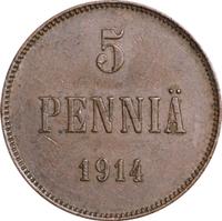 5 пенни 1914 года  Для Финляндии