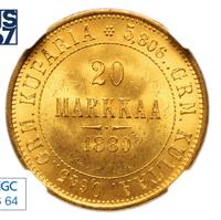 20 марок 1880 года S Для Финляндии