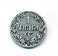 1 марка 1866 года S Для Финляндии