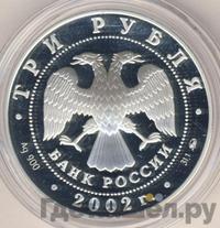 3 рубля 2002 года ММД