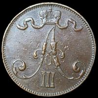 5 пенни 1888 года  Для Финляндии