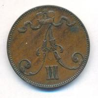 5 пенни 1892 года  Для Финляндии