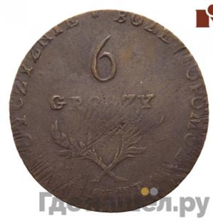 6 грошей 1813 года Осада Замостья Без венка