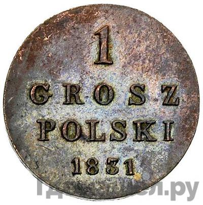 Аверс 1 грош 1831 года KG Для Польши
