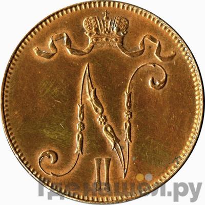 Аверс 5 пенни 1898 года Для Финляндии