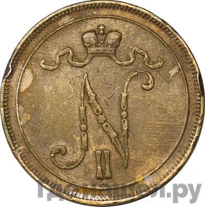 Аверс 10 пенни 1905 года Для Финляндии