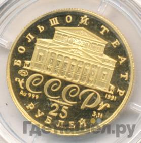 Реверс 25 рублей 1991 года ЛМД